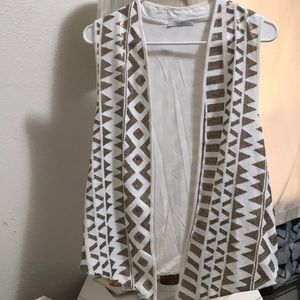 White/Gold ladies vest